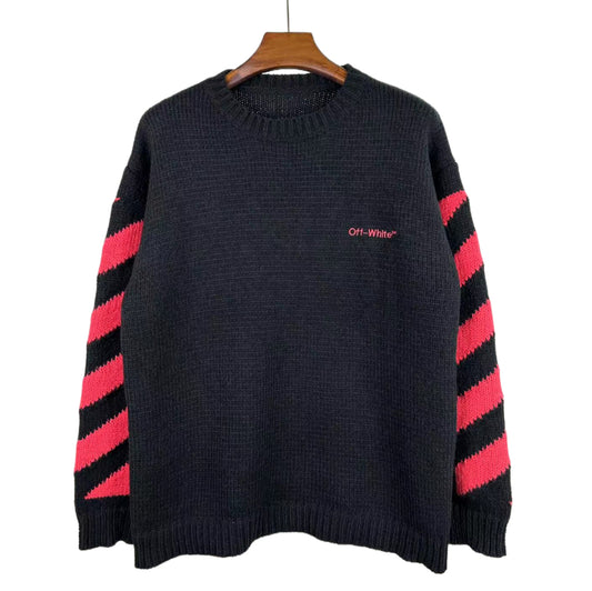 Brushed Mohair Diag Arrows Sweater